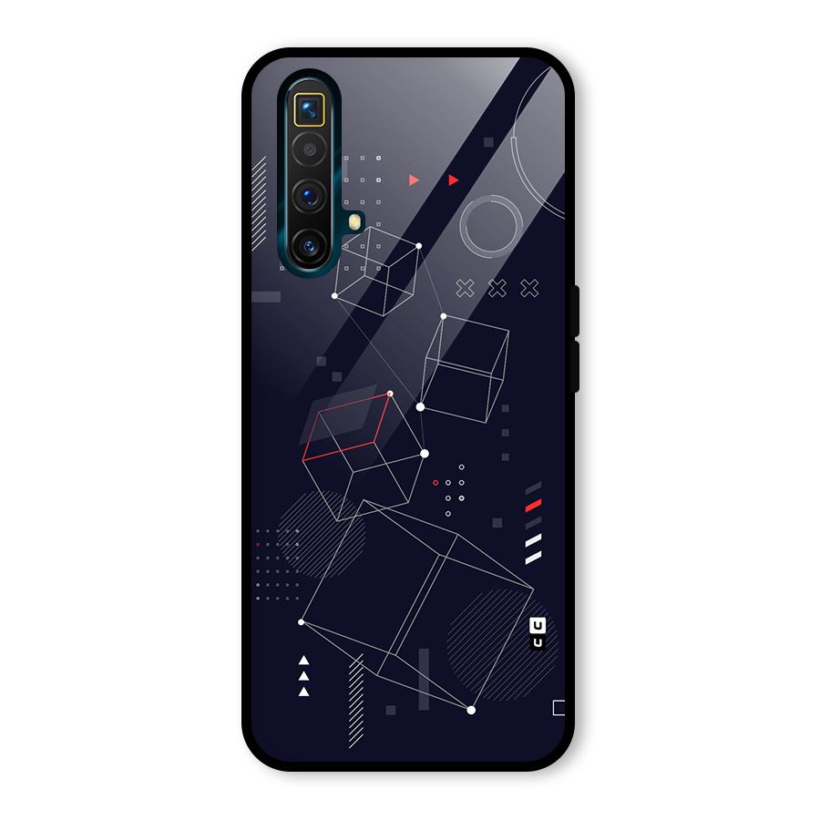 Royal Abstract Shapes Glass Back Case for Realme X3