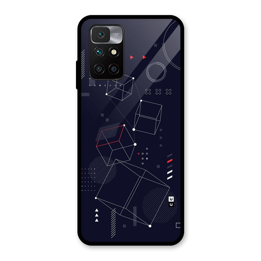 Royal Abstract Shapes Glass Back Case for Redmi 10 Prime