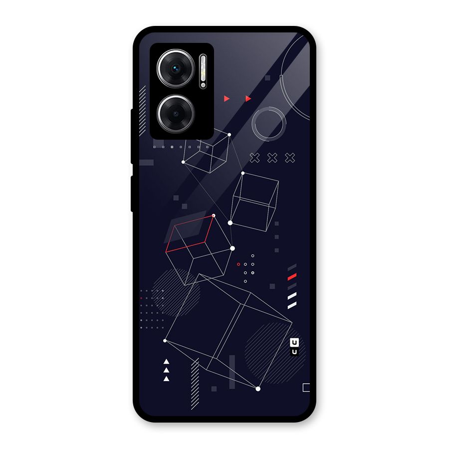 Royal Abstract Shapes Glass Back Case for Redmi 11 Prime 5G