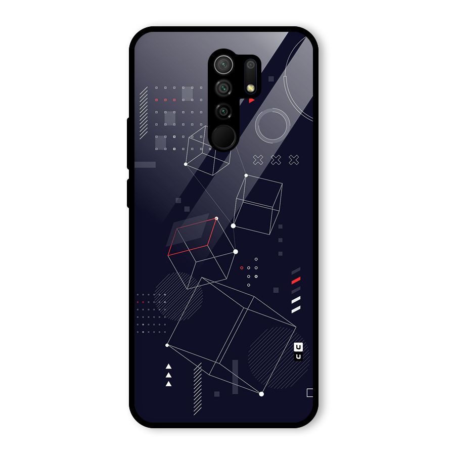 Royal Abstract Shapes Glass Back Case for Redmi 9 Prime