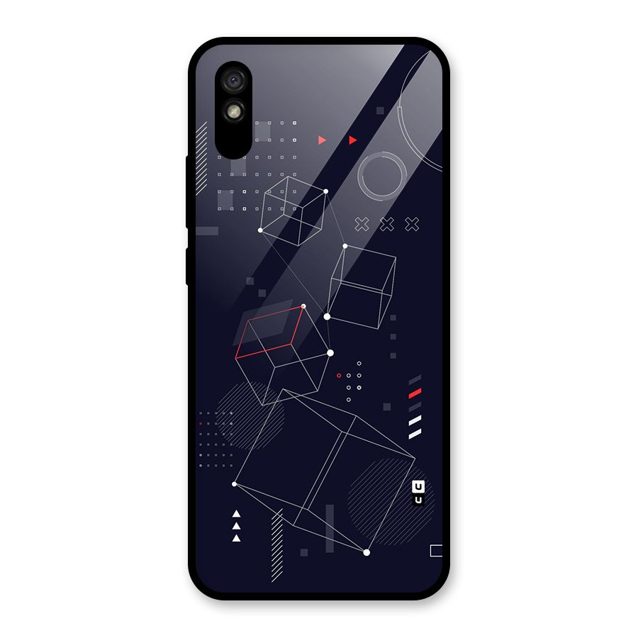 Royal Abstract Shapes Glass Back Case for Redmi 9i