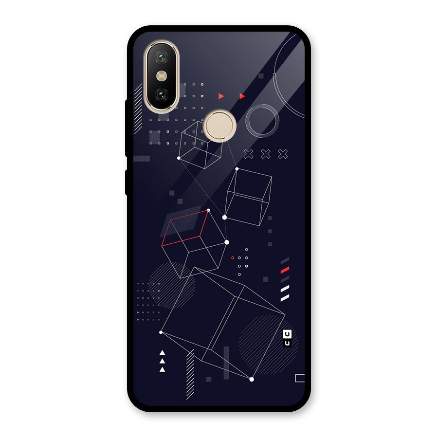 Royal Abstract Shapes Glass Back Case for Redmi A2