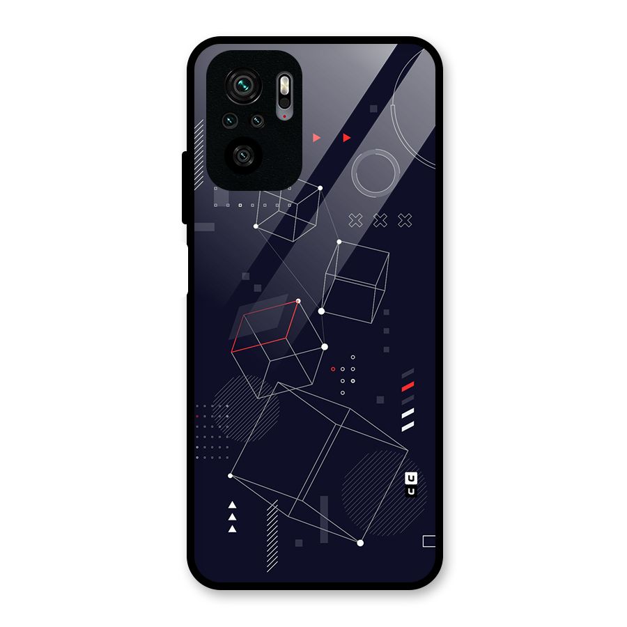 Royal Abstract Shapes Glass Back Case for Redmi Note 11 SE