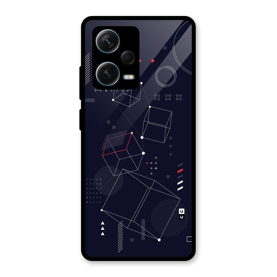 Royal Abstract Shapes Glass Back Case for Redmi Note 12 Pro Plus 5G