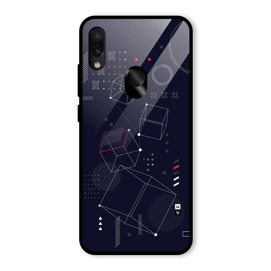 Royal Abstract Shapes Glass Back Case for Redmi Note 7S