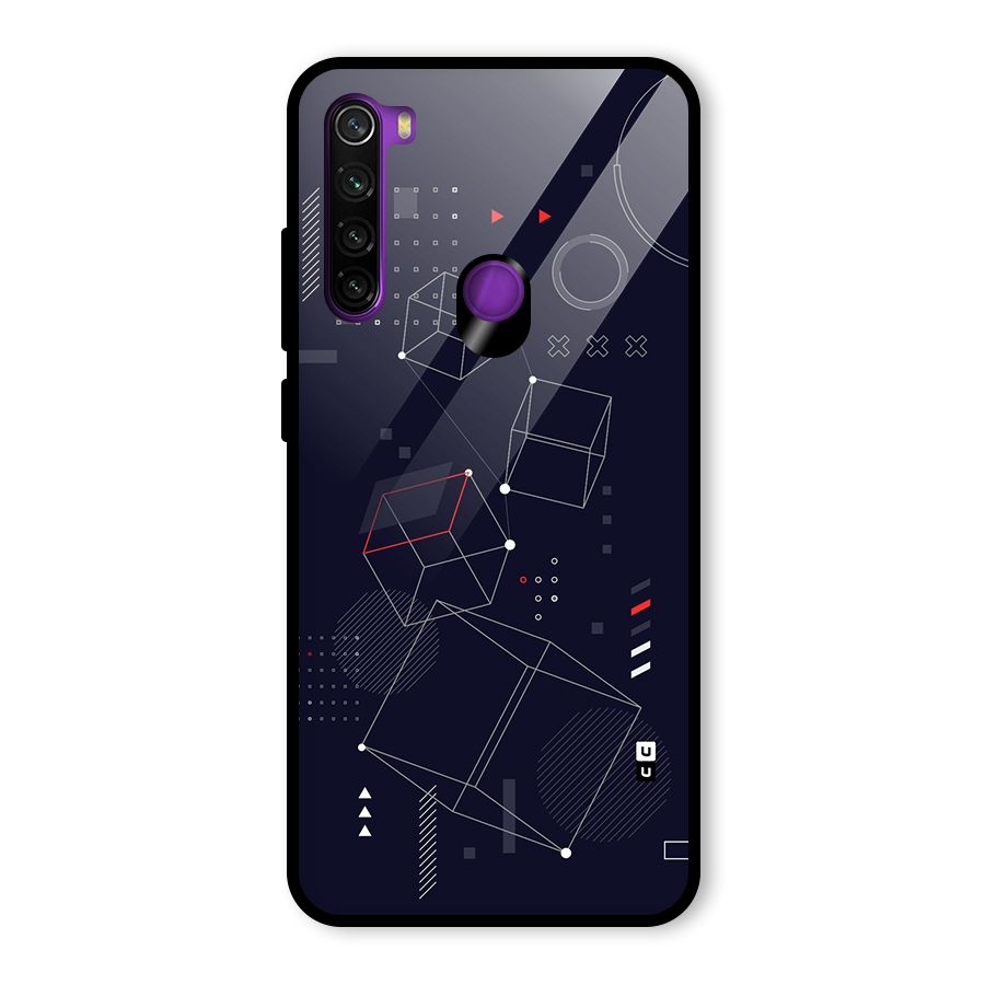 Royal Abstract Shapes Glass Back Case for Redmi Note 8