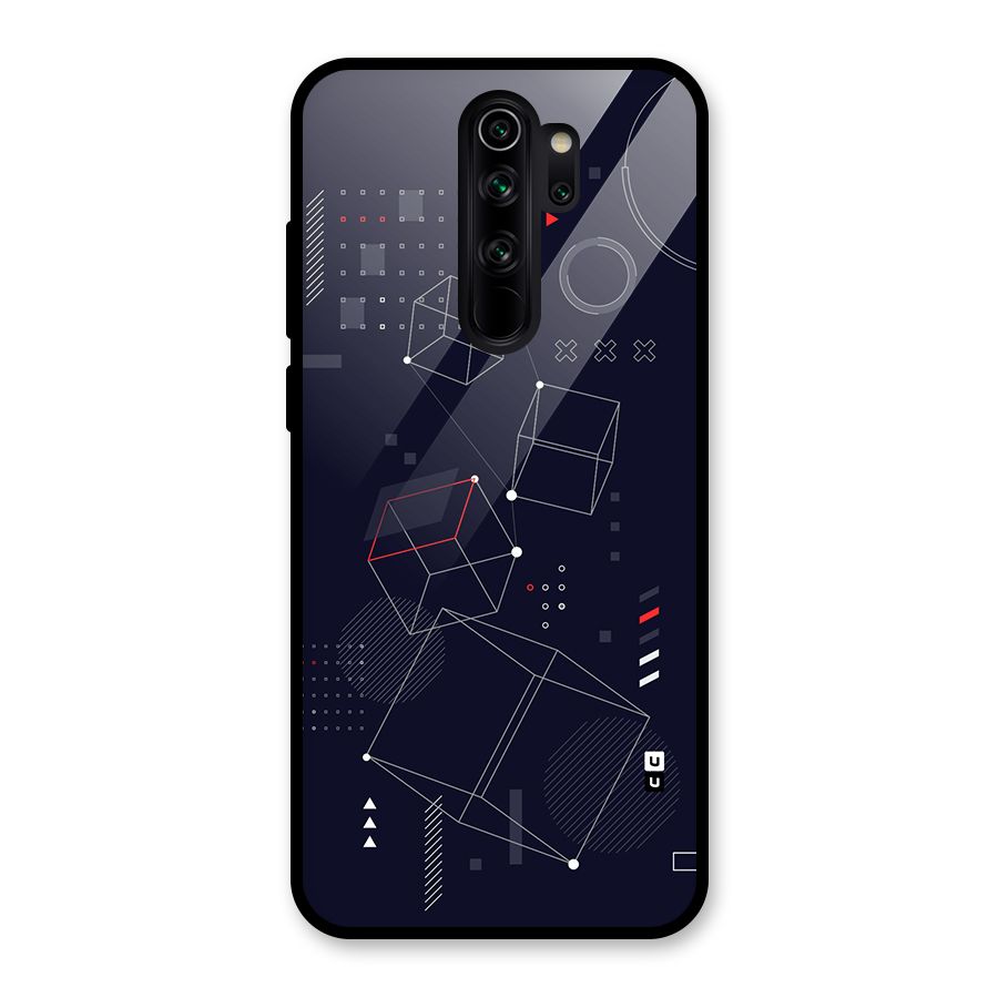 Royal Abstract Shapes Glass Back Case for Redmi Note 8 Pro