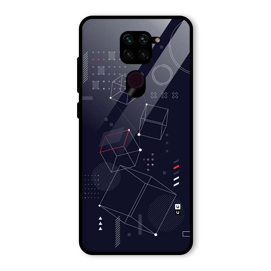 Royal Abstract Shapes Glass Back Case for Redmi Note 9