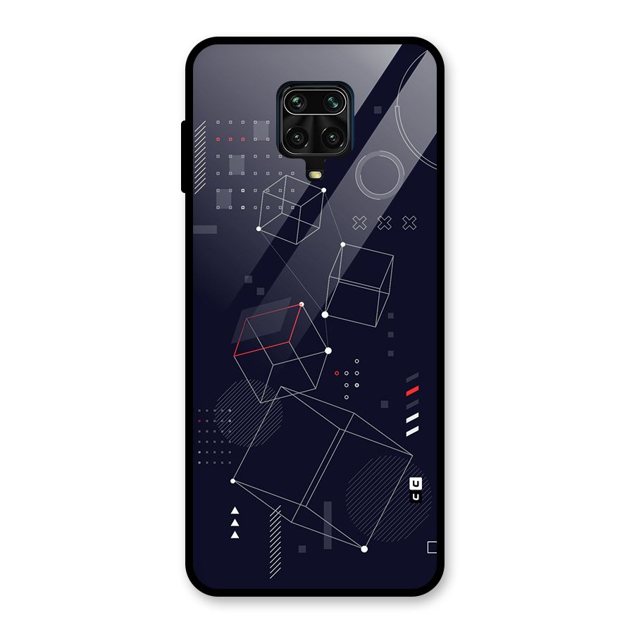 Royal Abstract Shapes Glass Back Case for Redmi Note 9 Pro