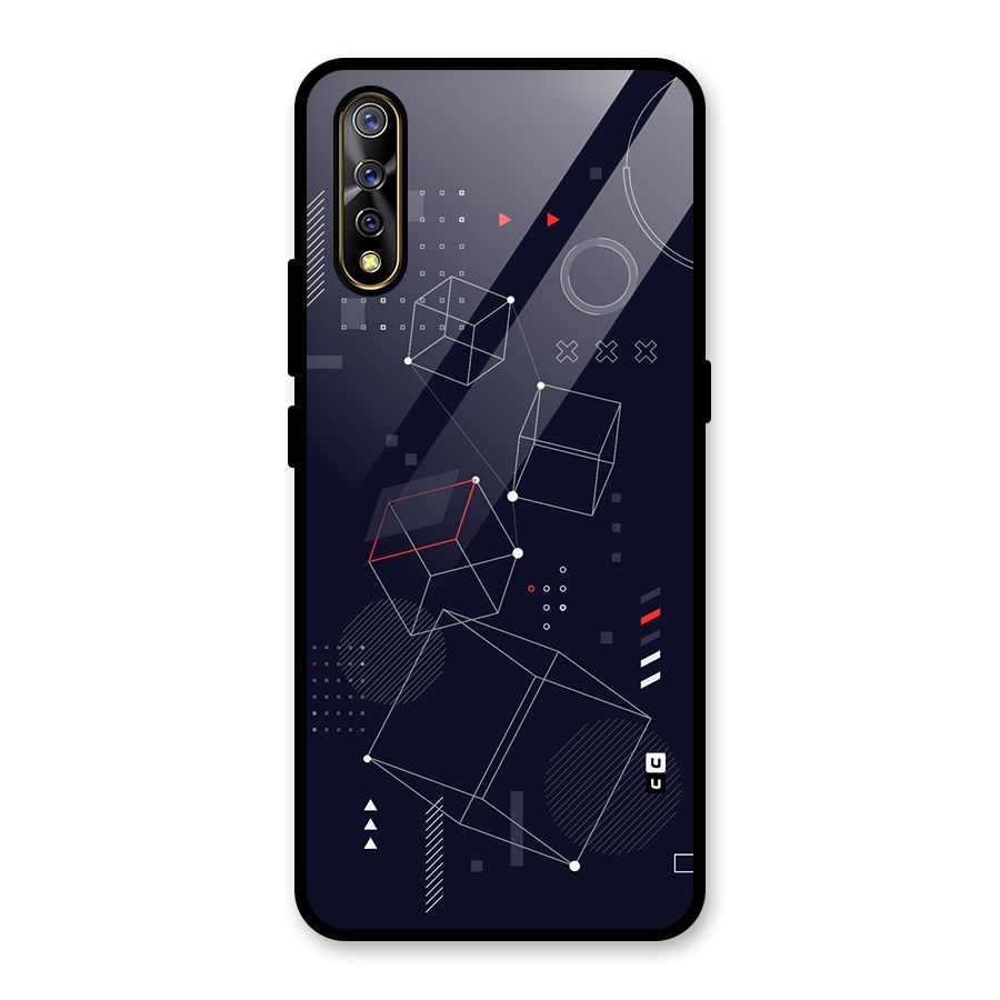Royal Abstract Shapes Glass Back Case for Vivo S1
