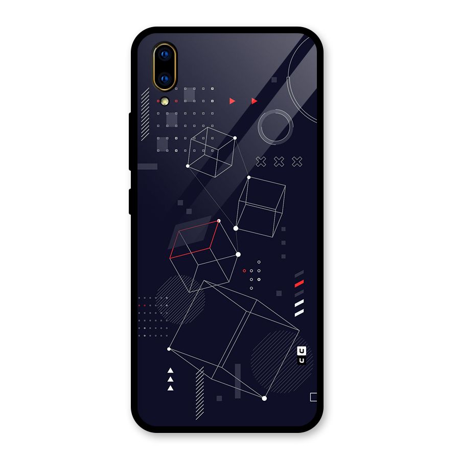 Royal Abstract Shapes Glass Back Case for Vivo V11 Pro