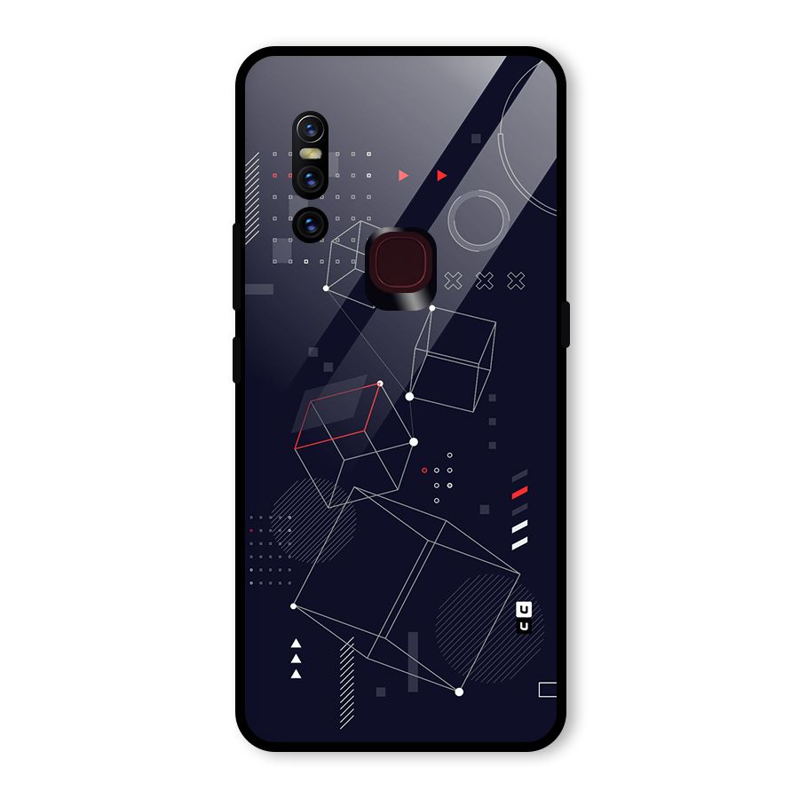 Royal Abstract Shapes Glass Back Case for Vivo V15