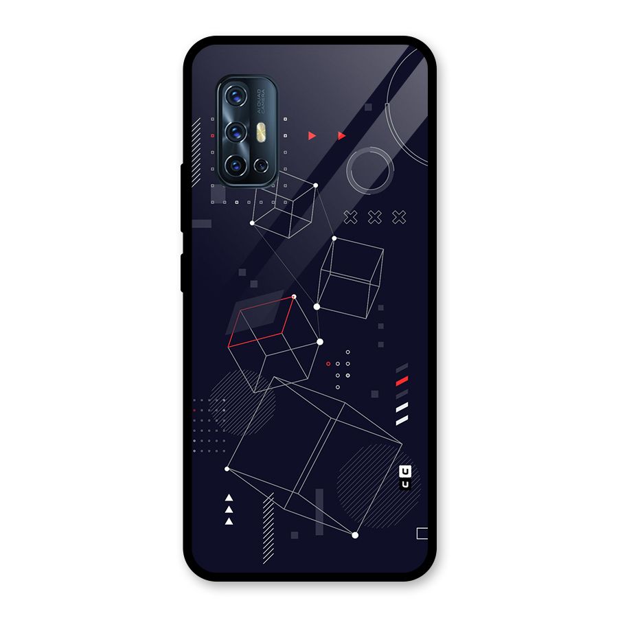 Royal Abstract Shapes Glass Back Case for Vivo V17