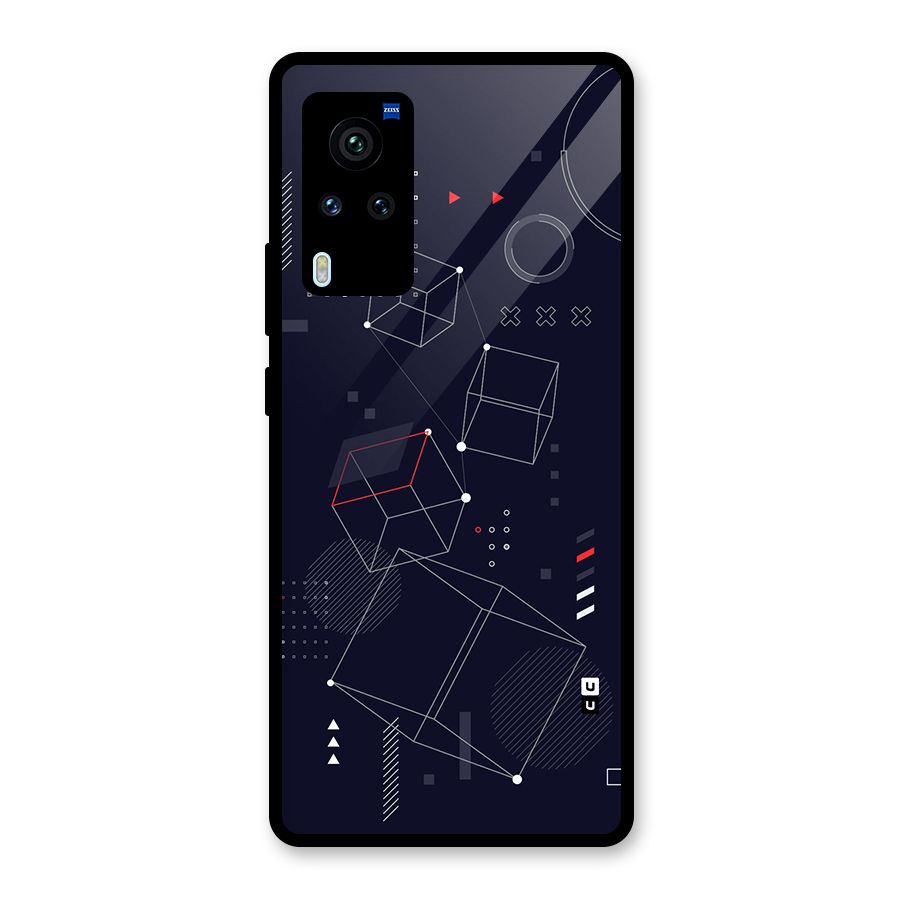 Royal Abstract Shapes Glass Back Case for Vivo X60 Pro