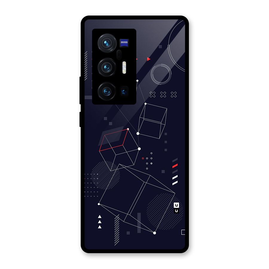 Royal Abstract Shapes Glass Back Case for Vivo X70 Pro Plus