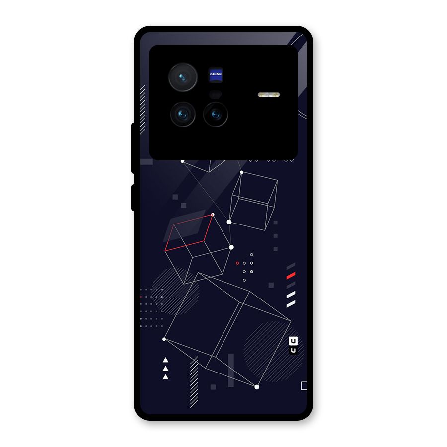 Royal Abstract Shapes Glass Back Case for Vivo X80