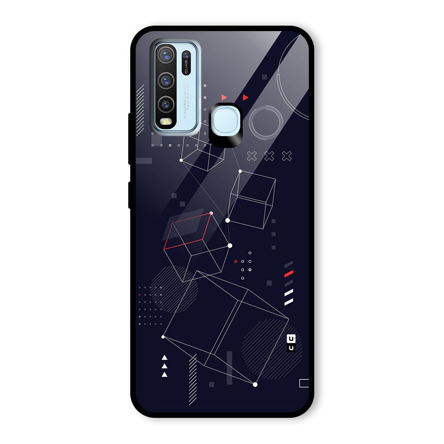Royal Abstract Shapes Glass Back Case for Vivo Y30