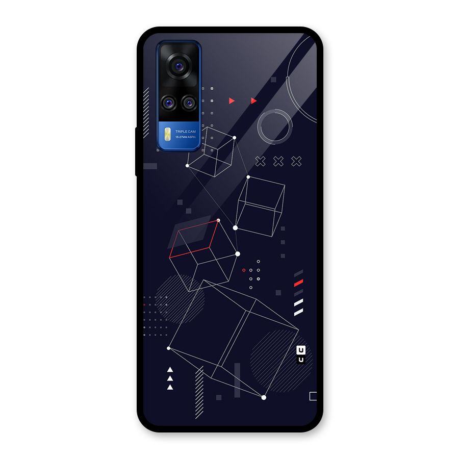 Royal Abstract Shapes Glass Back Case for Vivo Y31