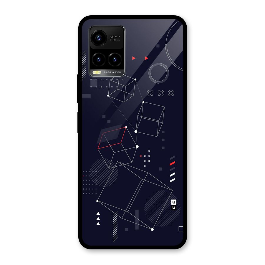 Royal Abstract Shapes Glass Back Case for Vivo Y33s