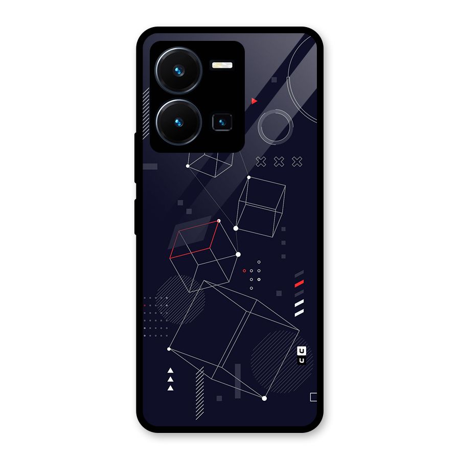 Royal Abstract Shapes Glass Back Case for Vivo Y35