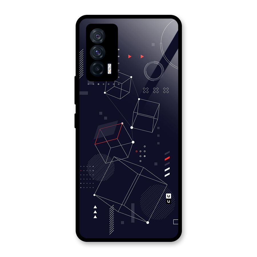 Royal Abstract Shapes Glass Back Case for Vivo iQOO 7 5G