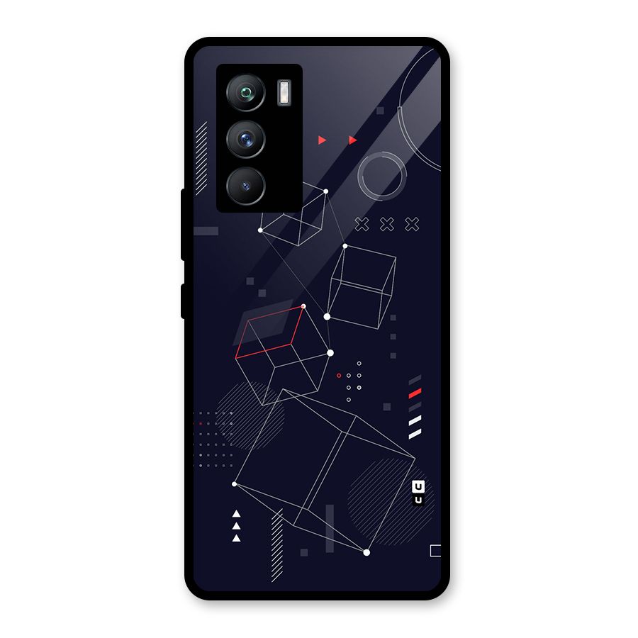 Royal Abstract Shapes Glass Back Case for Vivo iQOO 9 SE
