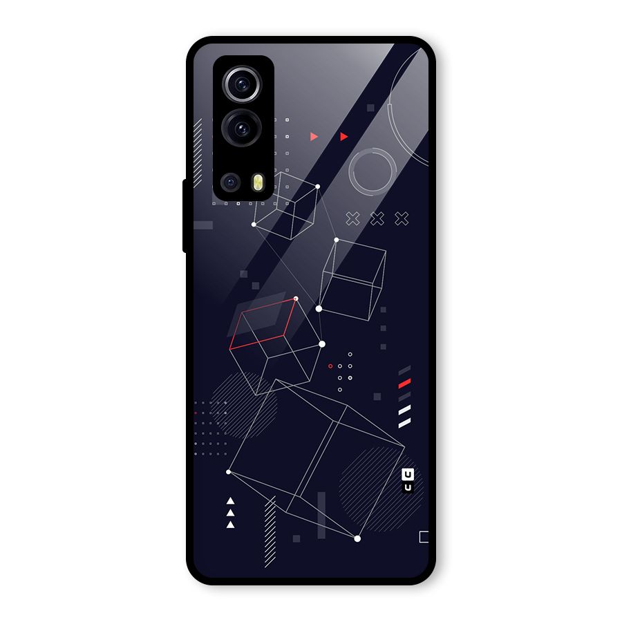 Royal Abstract Shapes Glass Back Case for Vivo iQOO Z3