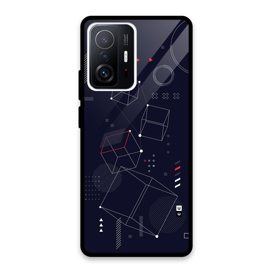 Royal Abstract Shapes Glass Back Case for Xiaomi 11T Pro