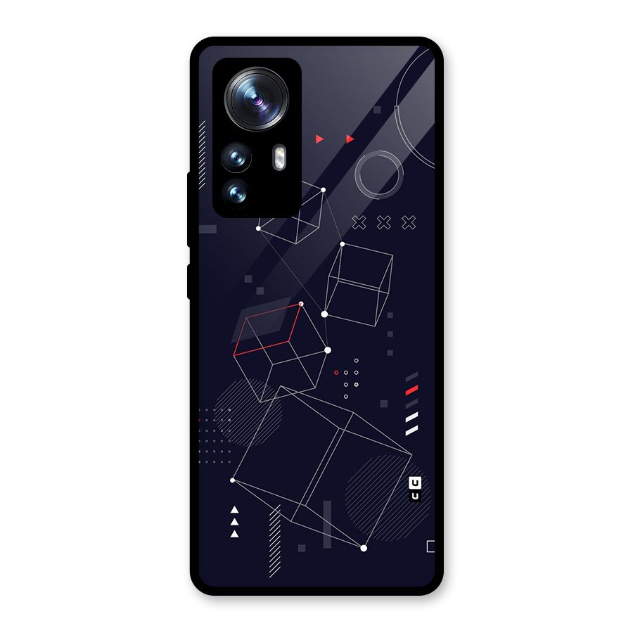 Royal Abstract Shapes Glass Back Case for Xiaomi 12 Pro