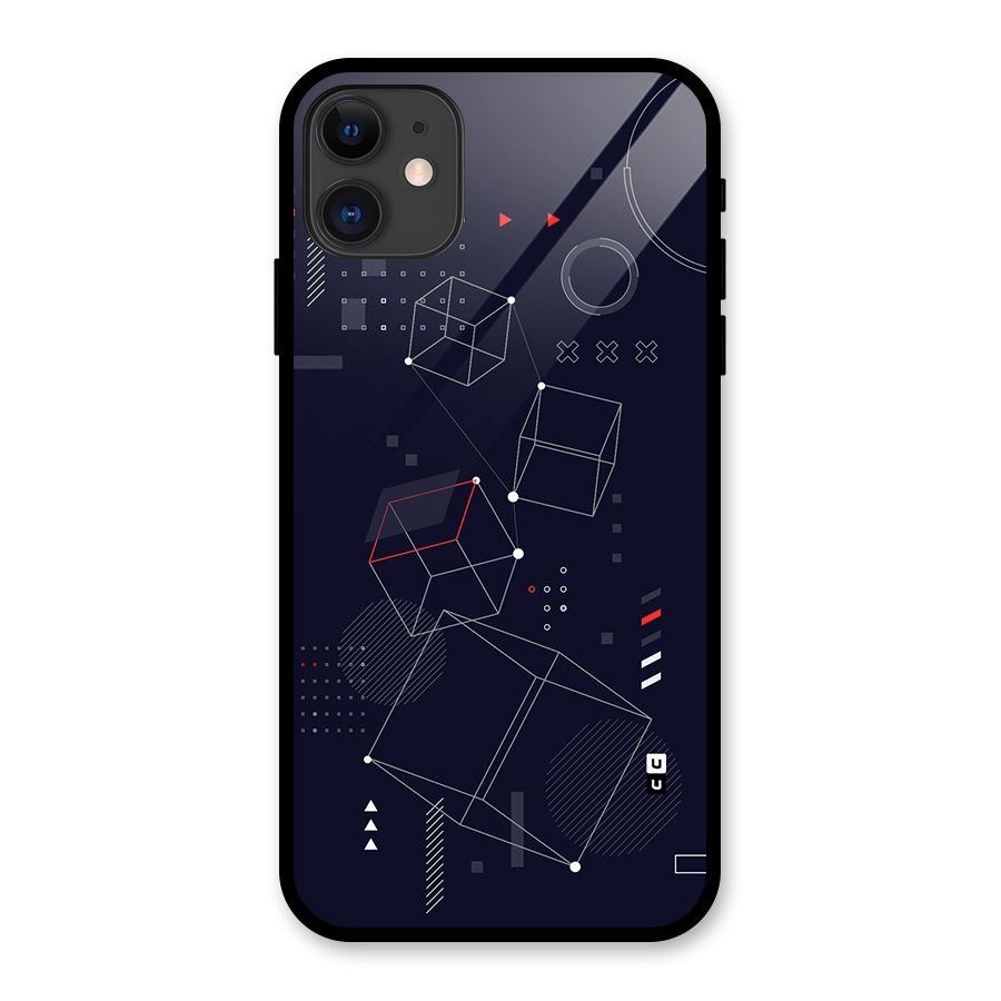 Royal Abstract Shapes Glass Back Case for iPhone 11