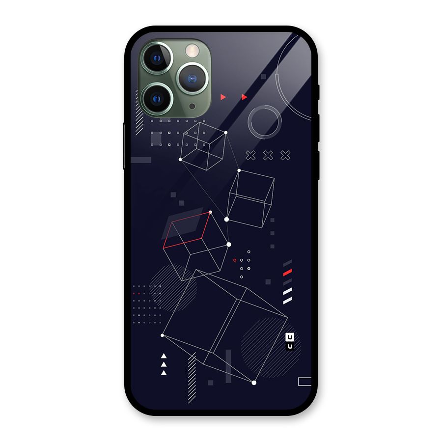 Royal Abstract Shapes Glass Back Case for iPhone 11 Pro
