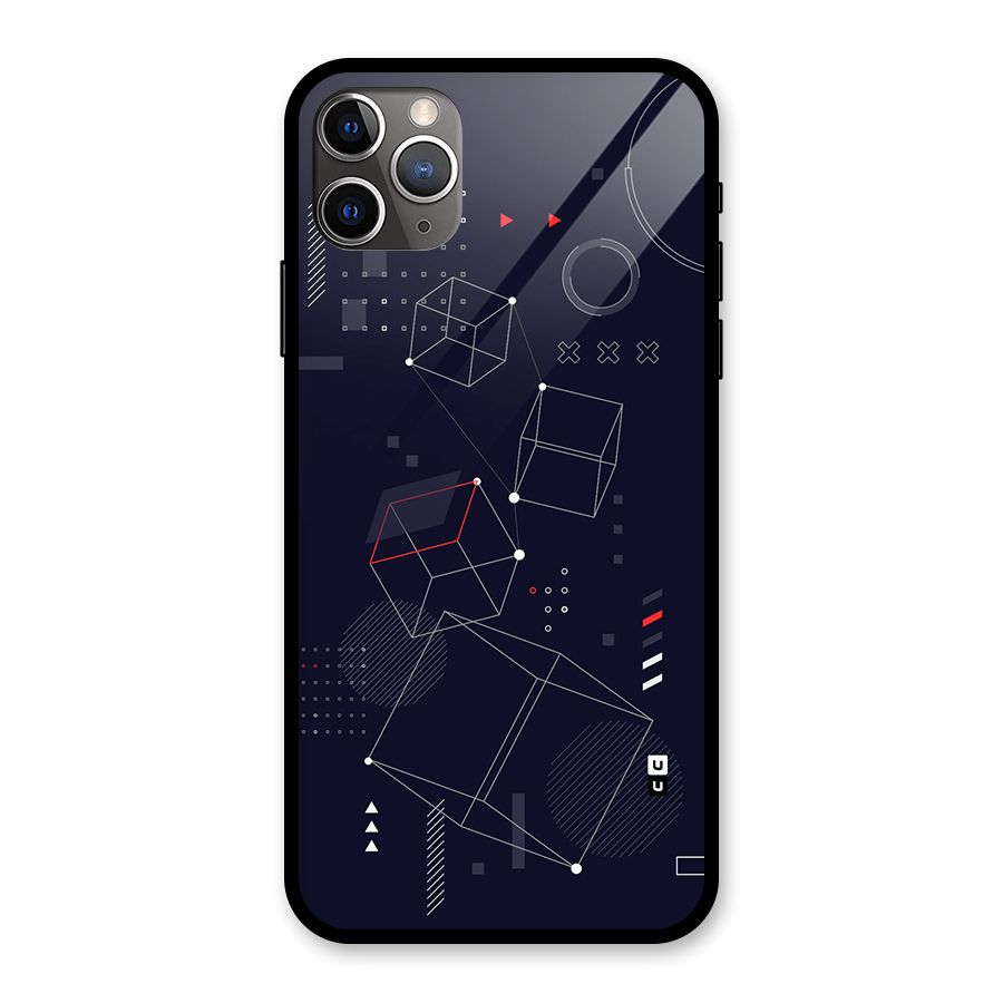 Royal Abstract Shapes Glass Back Case for iPhone 11 Pro Max