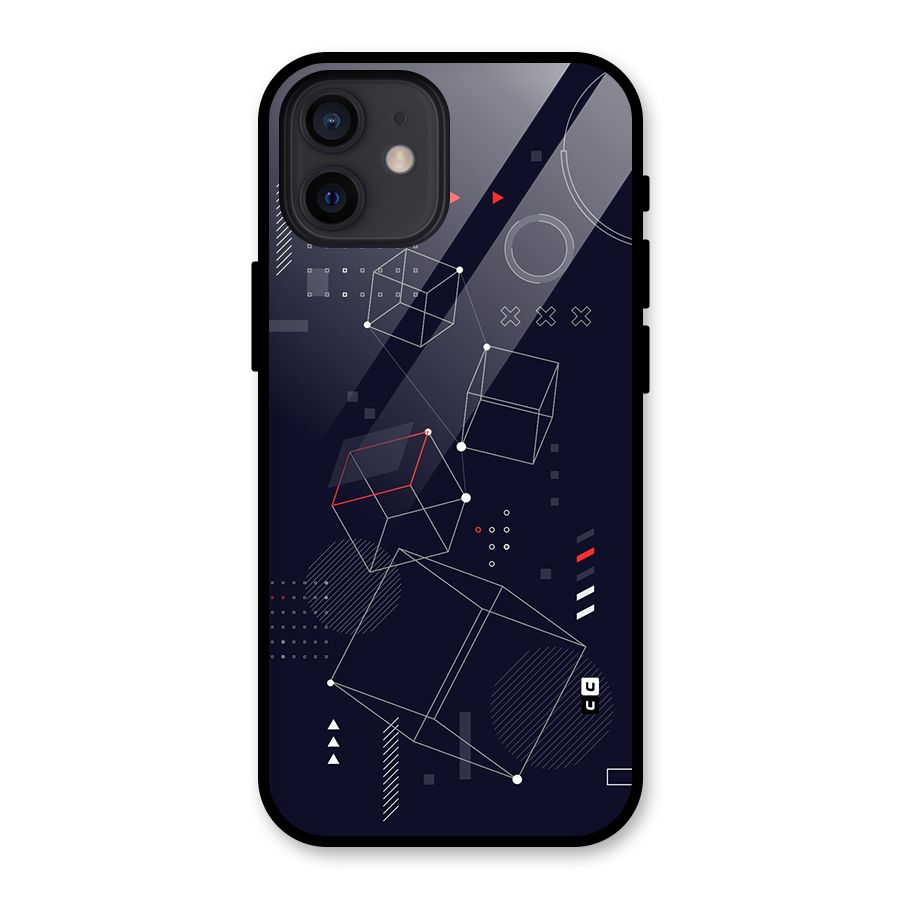 Royal Abstract Shapes Glass Back Case for iPhone 12