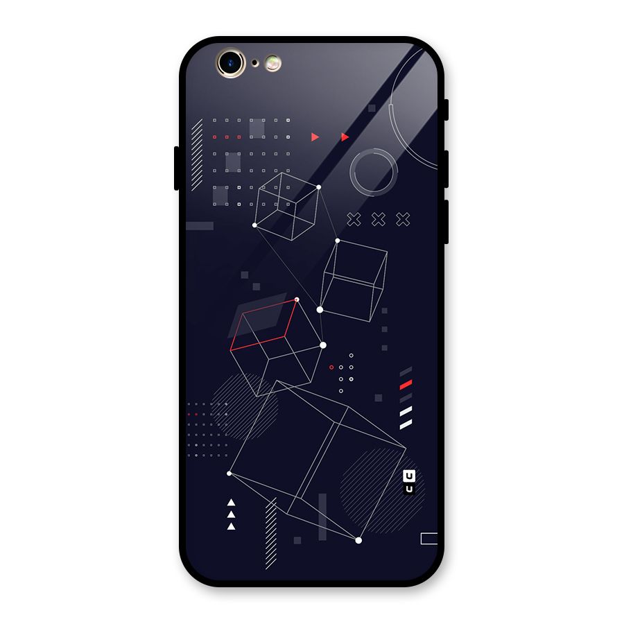 Royal Abstract Shapes Glass Back Case for iPhone 6 6S