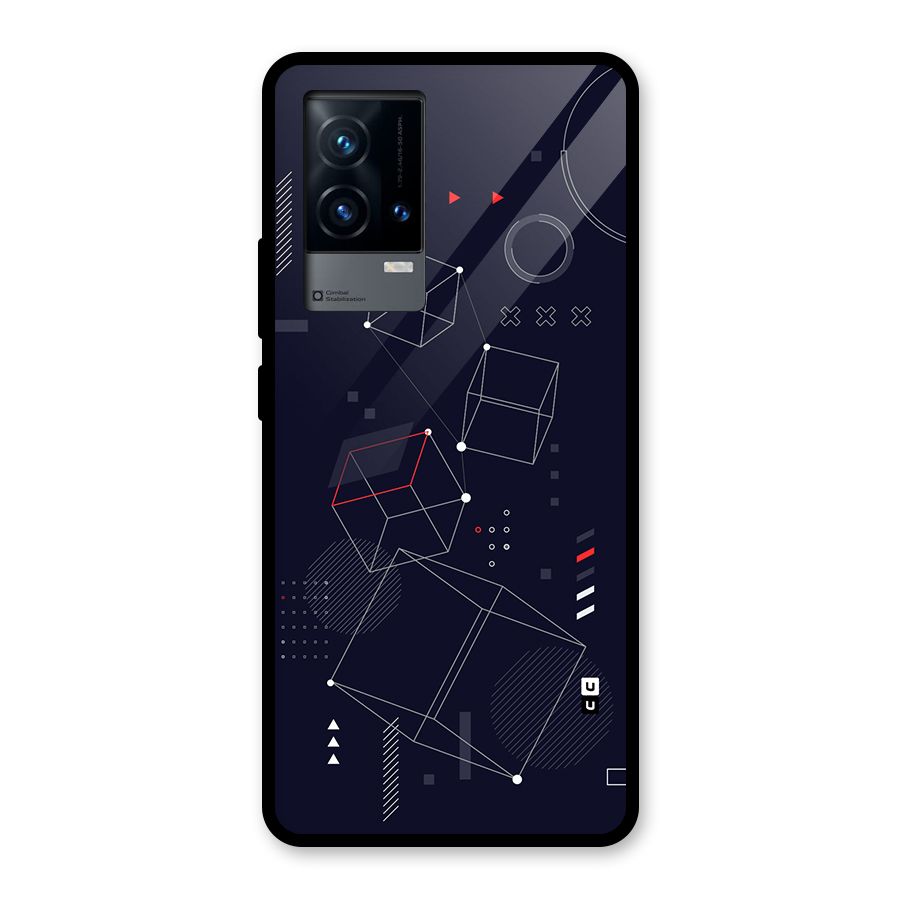 Royal Abstract Shapes Glass Back Case for iQOO 9 5G