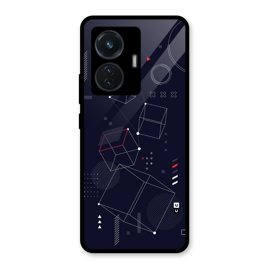 Royal Abstract Shapes Glass Back Case for iQOO Z6 44W