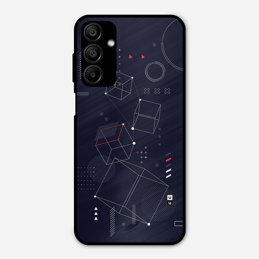 Royal Abstract Shapes Metal Back Case for Galaxy A15 5G