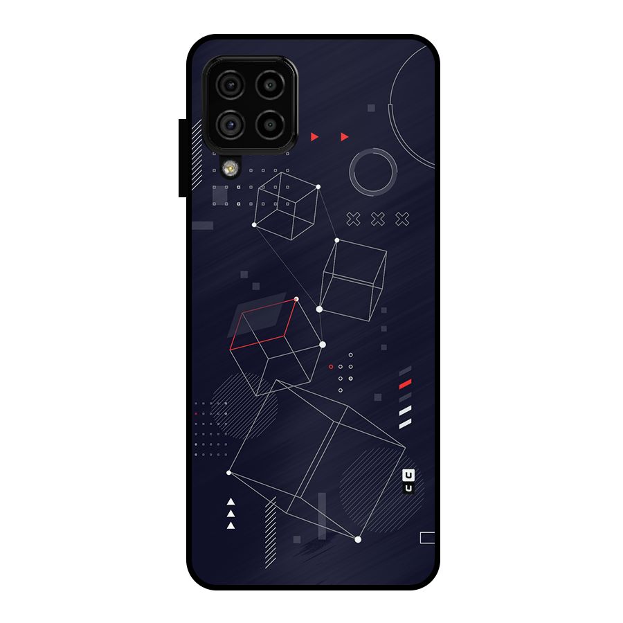 Royal Abstract Shapes Metal Back Case for Galaxy A22 4G