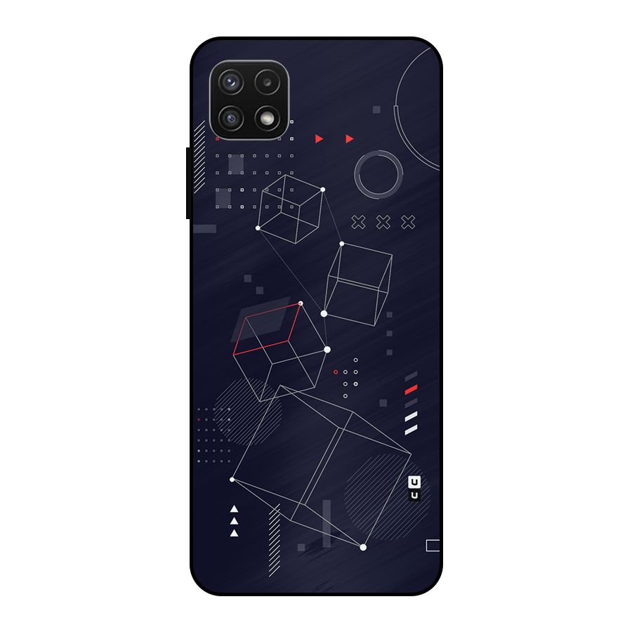 Royal Abstract Shapes Metal Back Case for Galaxy A22 5G