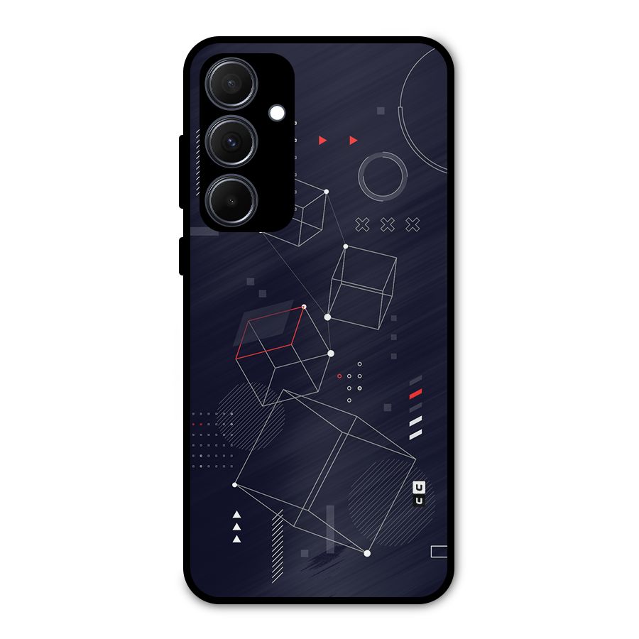 Royal Abstract Shapes Metal Back Case for Galaxy A35