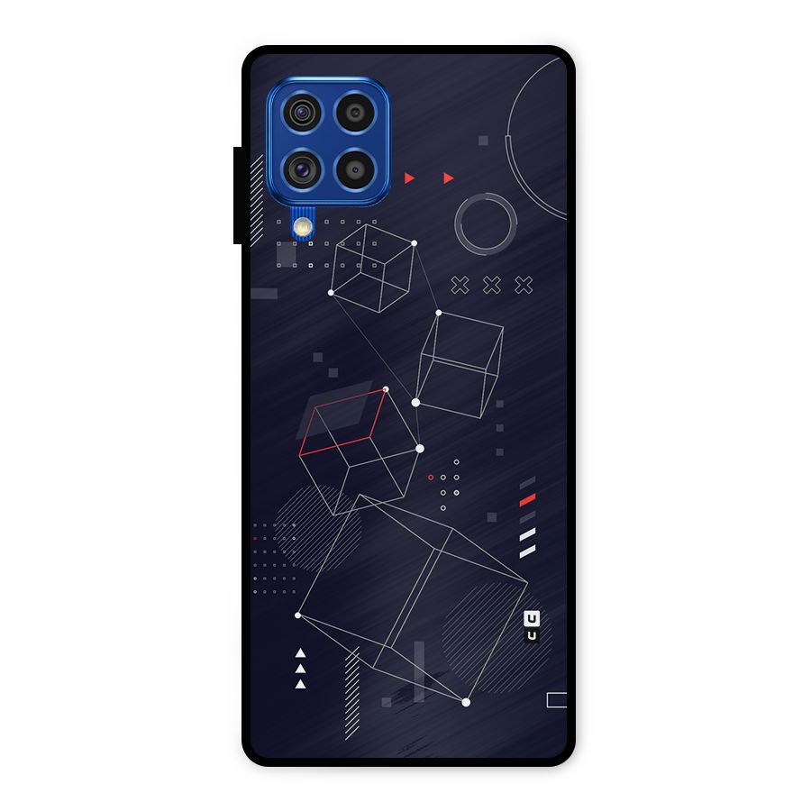 Royal Abstract Shapes Metal Back Case for Galaxy F62