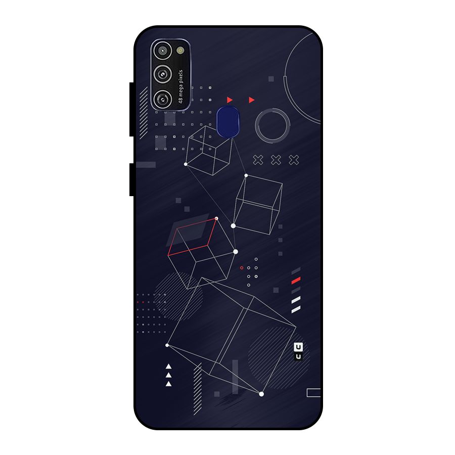 Royal Abstract Shapes Metal Back Case for Galaxy M30s