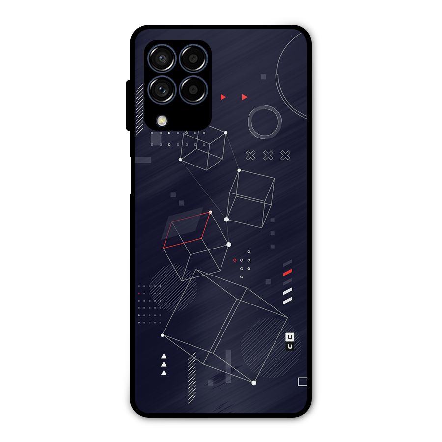 Royal Abstract Shapes Metal Back Case for Galaxy M53 5G