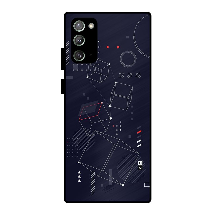 Royal Abstract Shapes Metal Back Case for Galaxy Note 20