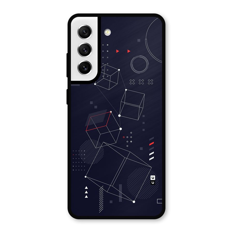 Royal Abstract Shapes Metal Back Case for Galaxy S21 FE 5G