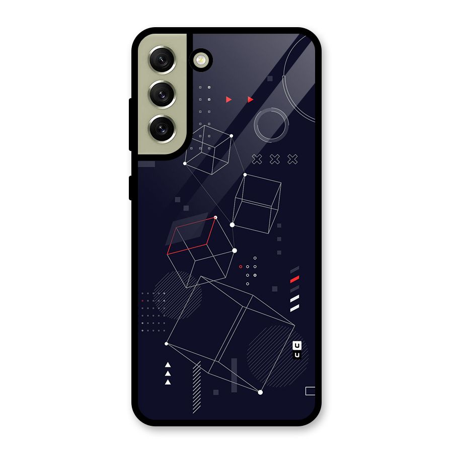 Royal Abstract Shapes Metal Back Case for Galaxy S21 FE 5G (2023)