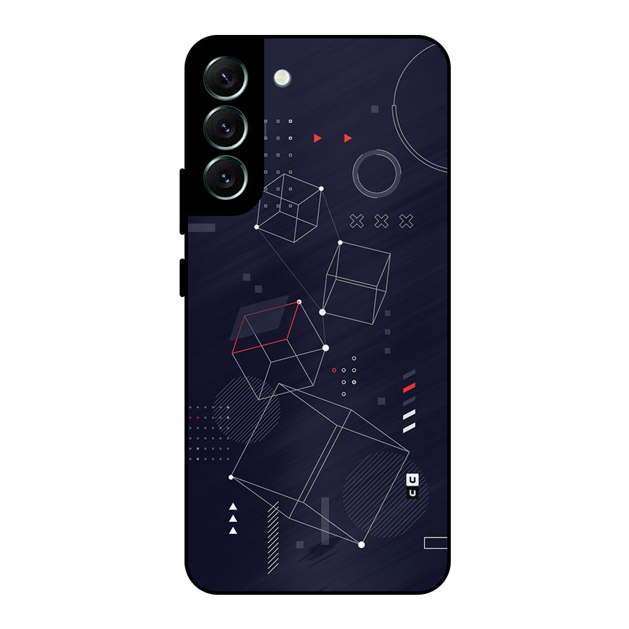 Royal Abstract Shapes Metal Back Case for Galaxy S22 Plus 5G