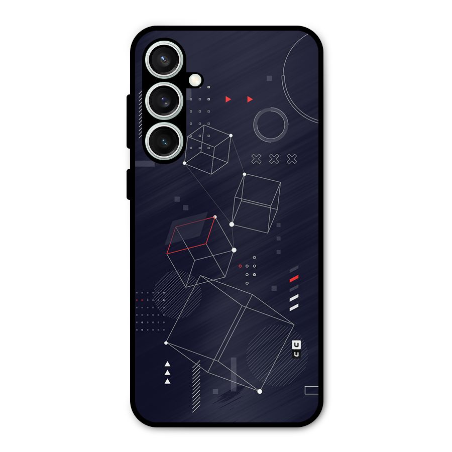 Royal Abstract Shapes Metal Back Case for Galaxy S23 FE