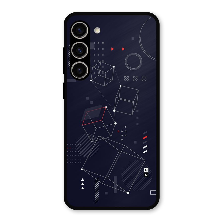 Royal Abstract Shapes Metal Back Case for Galaxy S23 Plus