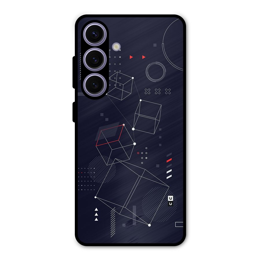 Royal Abstract Shapes Metal Back Case for Galaxy S24